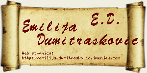 Emilija Dumitrašković vizit kartica